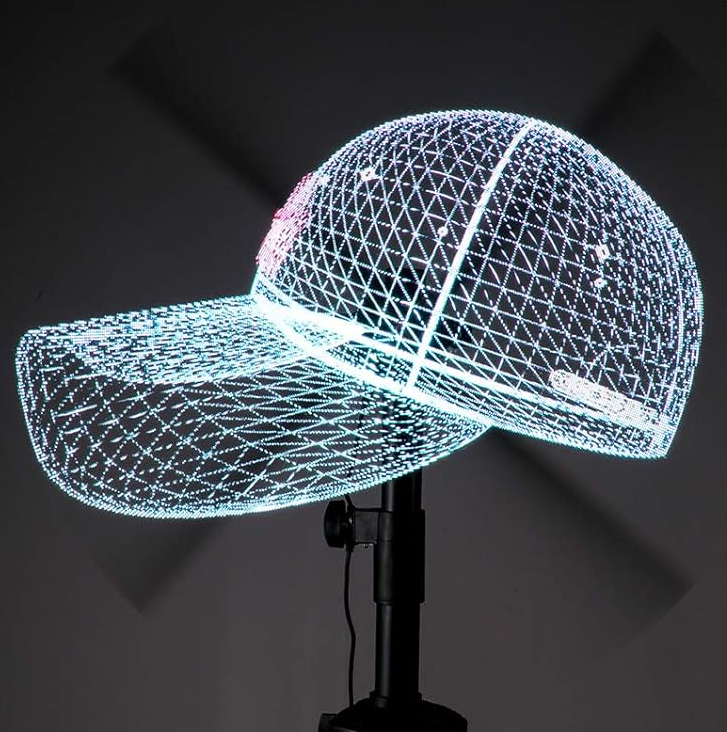 Cluster of holographic fans forming a larger image