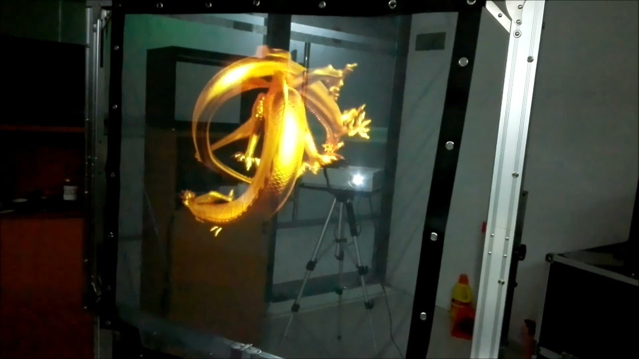 Holographic projection on stage at a live event